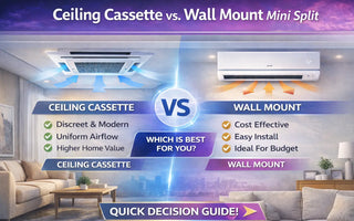 Ceiling Cassette vs Wall-Mounted Mini Split