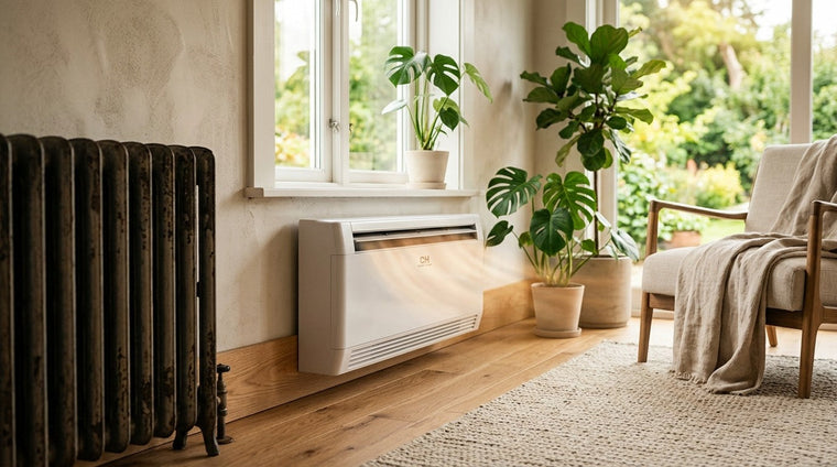 Why Low-Profile Floor Console Heat Pumps Beat Radiators for Autumn Heating