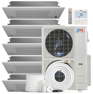 Cooper & Hunter 5 Zone 55,000 BTU OLIVIA Ductless Mini Split AC 1 Way Cassette 6k+6k+6k+6k+6k