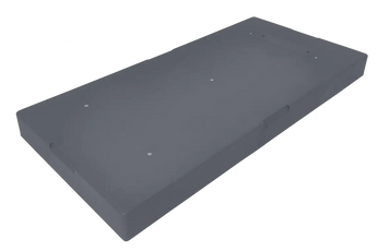 Gray rectangular condenser pad from C&H Sophia Series with shock-absorbing base for stabilizing load