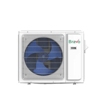 White Bravo Milano 18000 btu ductless mini outdoor condenser unit