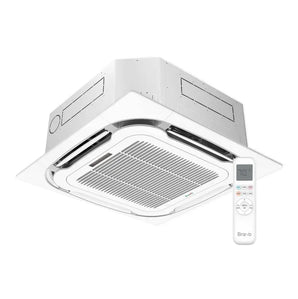 Sleek Bravo Milano 24k BTU ceiling cassette indoor unit with Bravo remote