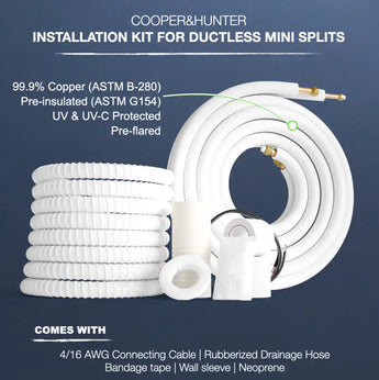 Installation Kit Cooper & Hunter Ductless Indoor Unit Mini Split Air Conditioner