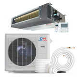 Cooper & Hunter 12000 BTU Ductless Single Zone Mini Split Concealed Duct Air Conditioner with R454B refrigerant 230V SEER ...