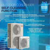Outdoor Unit Cooper & Hunter 12000 BTU Ductless Single Zone Mini Split Ceiling Cassette Air Conditioner with R454B refrige...
