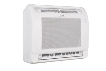 White Cooper & Hunter mini floor console AC with grille and display