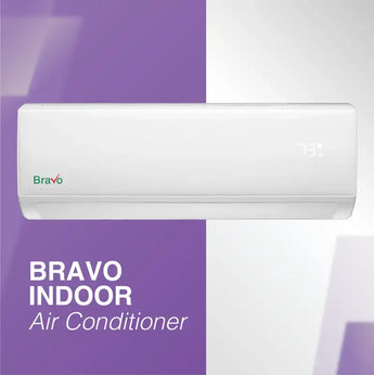 White Indoor Unit Bravo 12000 BTU Ductless Single Zone Mini Split with Remote Control with R32 refrigerant 115V SEER 17.0 ...