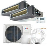 Cooper & Hunter 18000 BTU Ductless Mini Split Concealed Duct Air Conditioner with R454B refrigerant 230V SEER 19.0 Inverter