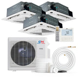 Multi-zone mini-split AC with cooper & hunter tri zone ductless ceiling cassettes