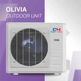 White Outdoor Unit Cooper & Hunter 30000 BTU Ductless Single Zone Mini Split Air Conditioner with R454B refrigerant 230V S...