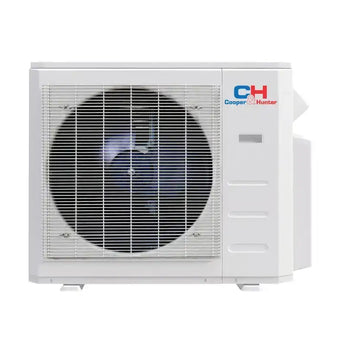 White Cooper & Hunter 36,000 BTU Ductless Indoor Unit Mini Split Ceiling Cassette Air Conditioner with R454B refrigerant 230V SEER 24 Inverter