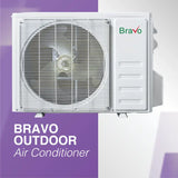 White Outdoor Unit Bravo 36000 BTU Ductless Single Zone Mini Split Air Conditioner with R32 refrigerant 230V SEER 17.0 Inv...