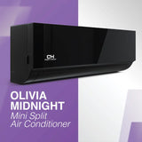 Black mini split AC from Cooper & Hunter Olivia Series 4 Zone ductless system