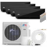 Black multi-zone mini-split AC from Cooper & Hunter Olivia Series, wall mounted unit