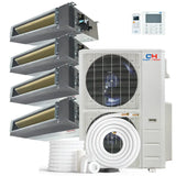 Cooper & Hunter 48000 BTU Ductless Mini Split Concealed Duct Air Conditioner with R454B refrigerant 230V SEER 20.5 Inverter