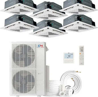 Installation Kit Cooper & Hunter 48000 BTU Ductless Mini Split Ceiling Cassette Air Conditioner with R454B refrigerant 230V SEER 24 Inverter