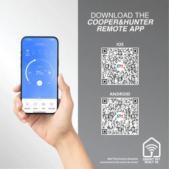 Download Cooper & Hunter Remote App Smart Kit Built In Cooper & Hunter 60000 BTU Ductless Mini Split with R454B refrigerant 230V SEER 22 Inverter