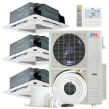 Cooper & Hunter 60,000 BTU Ductless Mini Split Ceiling Cassette Air Conditioner with R454B refrigerant 230V SEER 22 Inverter