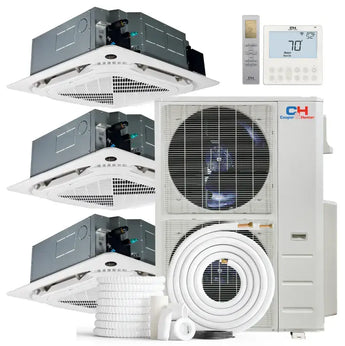 Cooper & Hunter 60,000 BTU Ductless Mini Split Ceiling Cassette Air Conditioner with R454B refrigerant 230V SEER 22 Inverter