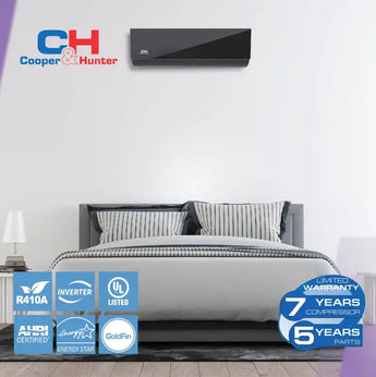Cooper & Hunter 9000 BTU Ductless Single Zone Mini Split Air Conditioner with R410A refrigerant 115V SEER 23.0 Inverter - ...