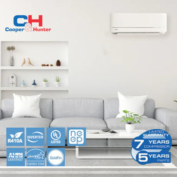 Cooper & Hunter 9000 BTU Ductless Single Zone Mini Split Air Conditioner with R410A refrigerant 115V SEER 21.5 - View 8