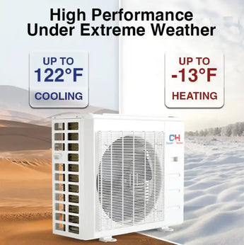White Cooper & Hunter 9000 BTU Ductless Single Zone Mini Split with Remote Control with R454B refrigerant 230V SEER 24.6 I...