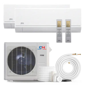 Cooper & Hunter Astoria 18,000 BTU 2-Zone 12k+12k Wall Mount, 230V, R410A - Ductless Mini Split Air Conditioner Heat Pump