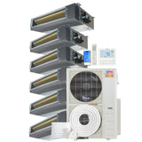 Cooper & Hunter Hyper Heat 6-Zone Ducted Mini Split AC Heat Pump Concealed Duct