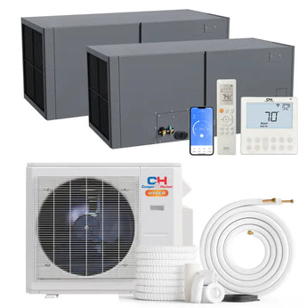Cooper & Hunter Hyper Heat 28000 BTU Ductless Mini Split Multi-Position Air Handler Air Conditioner with R454B refrigerant 230V SEER 23 Inverter