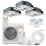 Cooper & Hunter Hyper Heat 36000 BTU 3-Zone Ductless Mini Split Ceiling Cassette Air Conditioner with R454B refrigerant 230V SEER2 23 Inverter