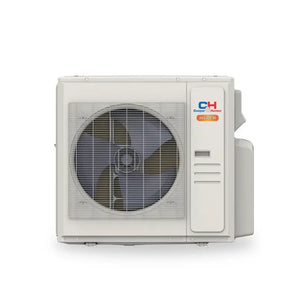Cream-colored Cooper & Hunter hyper heat outdoor unit with R454B, grille
