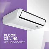 White Cooper & Hunter 55000 BTU Ductless Mini Split Universal Floor/Ceiling with Remote Control with R454B refrigerant 230V SEER 22.2 Inverter