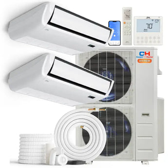 Cooper & Hunter Hyper Heat 55000 BTU Ductless Mini Split Universal Floor/Ceiling Air Conditioner with R454B refrigerant 230V SEER 22.2 Inverter