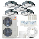 Cooper & Hunter Hyper Heat 55000 BTU 5-Zone Ductless Mini Split Ceiling Cassette Air Conditioner with R454B refrigerant 230V SEER2 22.2 Inverter