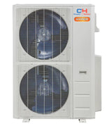 White Cooper & Hunter hyper heat R410A outdoor unit with 2 fan grilles