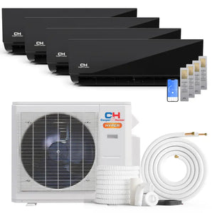 Cooper&Hunter Hyper Heat Olivia Midnight Series 4-Zone Ductless Mini Split AC & Heat Pump