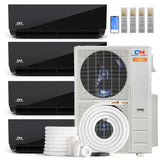 Cooper&Hunter Hyper Heat Olivia Midnight Series 4-Zone Ductless Mini Split AC & Heat Pump