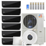 Cooper&Hunter Hyper Heat Olivia Midnight Series 6-Zone Ductless Mini Split AC & Heat Pump