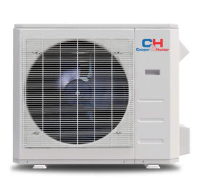 White Cooper & Hunter R410A outdoor unit with circular grille fan