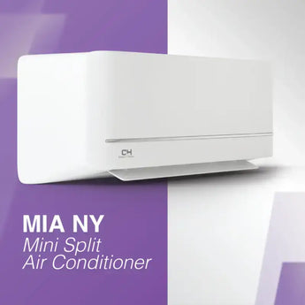 White mia ny mini split air conditioner with sleek modern design is the best buy ac for cooling and heating spaces