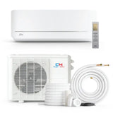 White cooper hunter mia 9000 btu ductless mini split ac with indoor outdoor units and remote control best buy air conditioner
