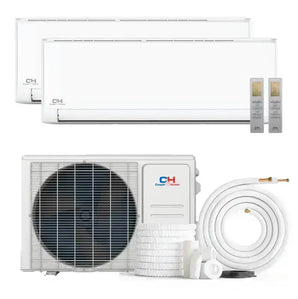 Cooper & Hunter Olivia 18,000 BTU 2-Zone 6k+18k Wall Mount, 230V, R454B - Ductless Mini Split Air Conditioner Heat Pump