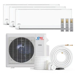 Cooper & Hunter Olivia 18,000 BTU 3-Zone 6k+9k+9k Wall Mount, 230V, R454B - Ductless Mini Split Air Conditioner Heat...