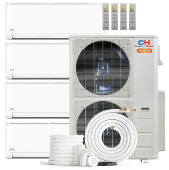 Cooper & Hunter Olivia Hyper 55,000 BTU 4-Zone 6k+12k+18k+18k Wall Mount, 230V, R32 - Ductless Mini Split AC Heat Pump