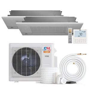 Cooper & Hunter Hyper 19,000 BTU 2-Zone 9K+9K One-Way Cassette, 230V, R454B