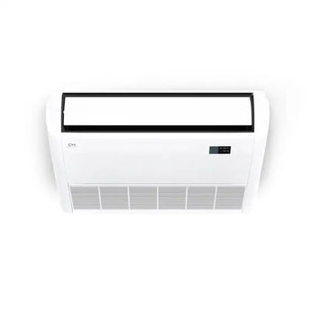 Sleek white Cooper & Hunter universal floor ceiling AC with black accents