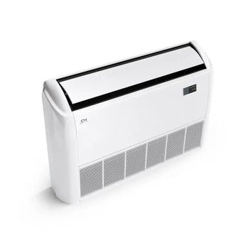 Sleek white Cooper & Hunter universal floor ceiling AC with black trim