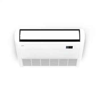 Sleek white Cooper & Hunter universal floor ceiling AC with black accents