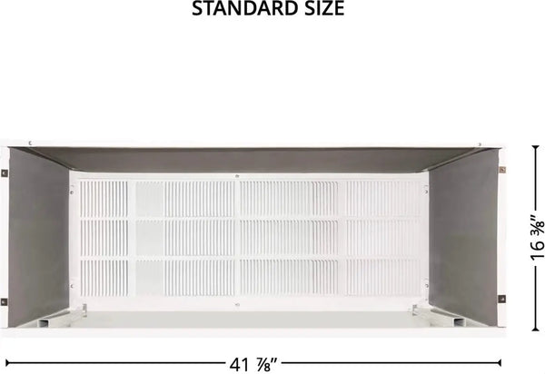 Universal Wall Sleeve For Through-the-Wall AC Units - 42" X 16" Galvanized Steel, With Exterior Grille, Weatherproof