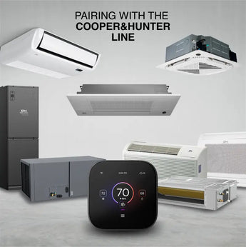 Smart Control Cooper & Hunter Ductless Mini Split Thermostat System Components